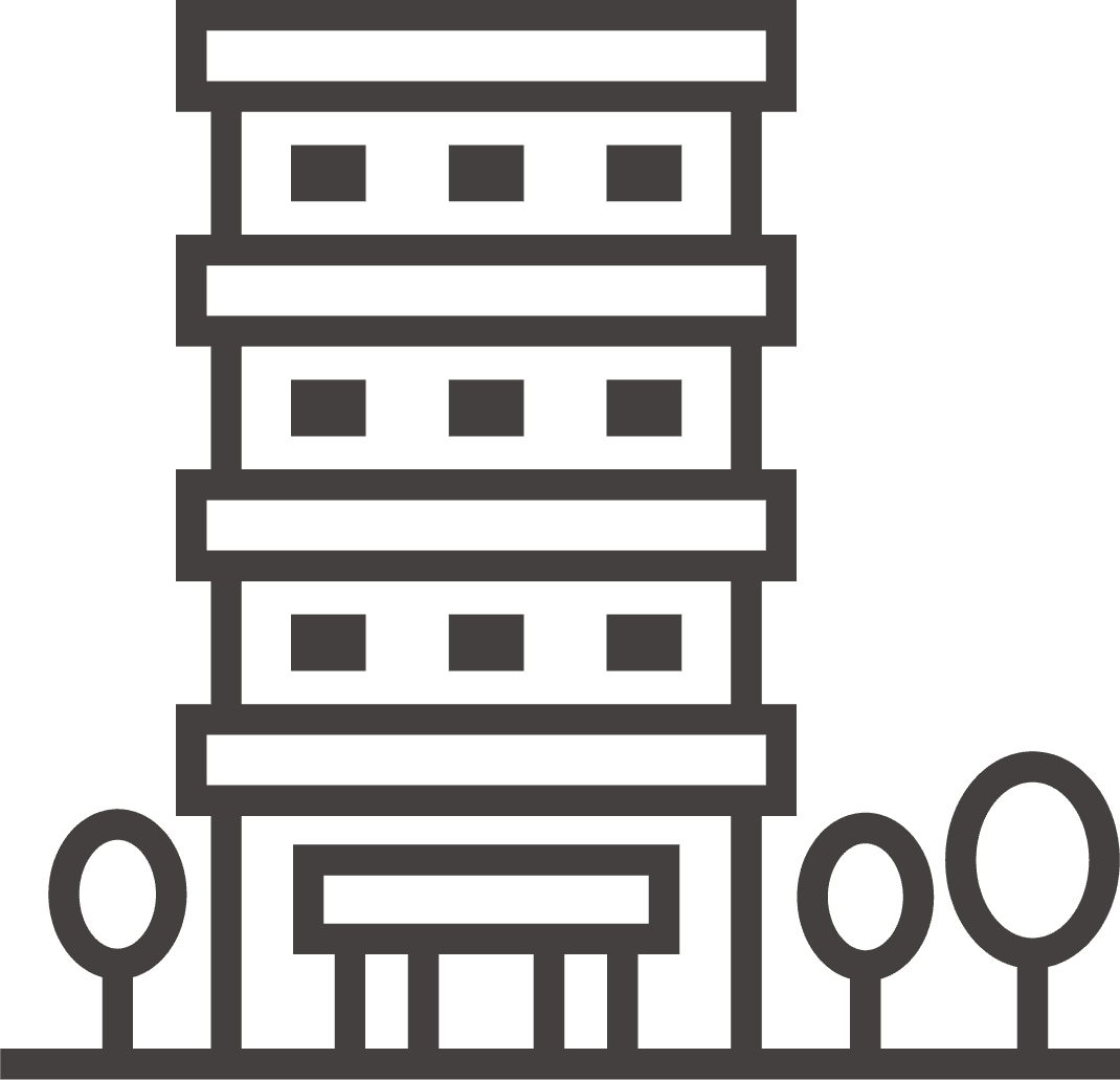 中規模マンションのイラスト