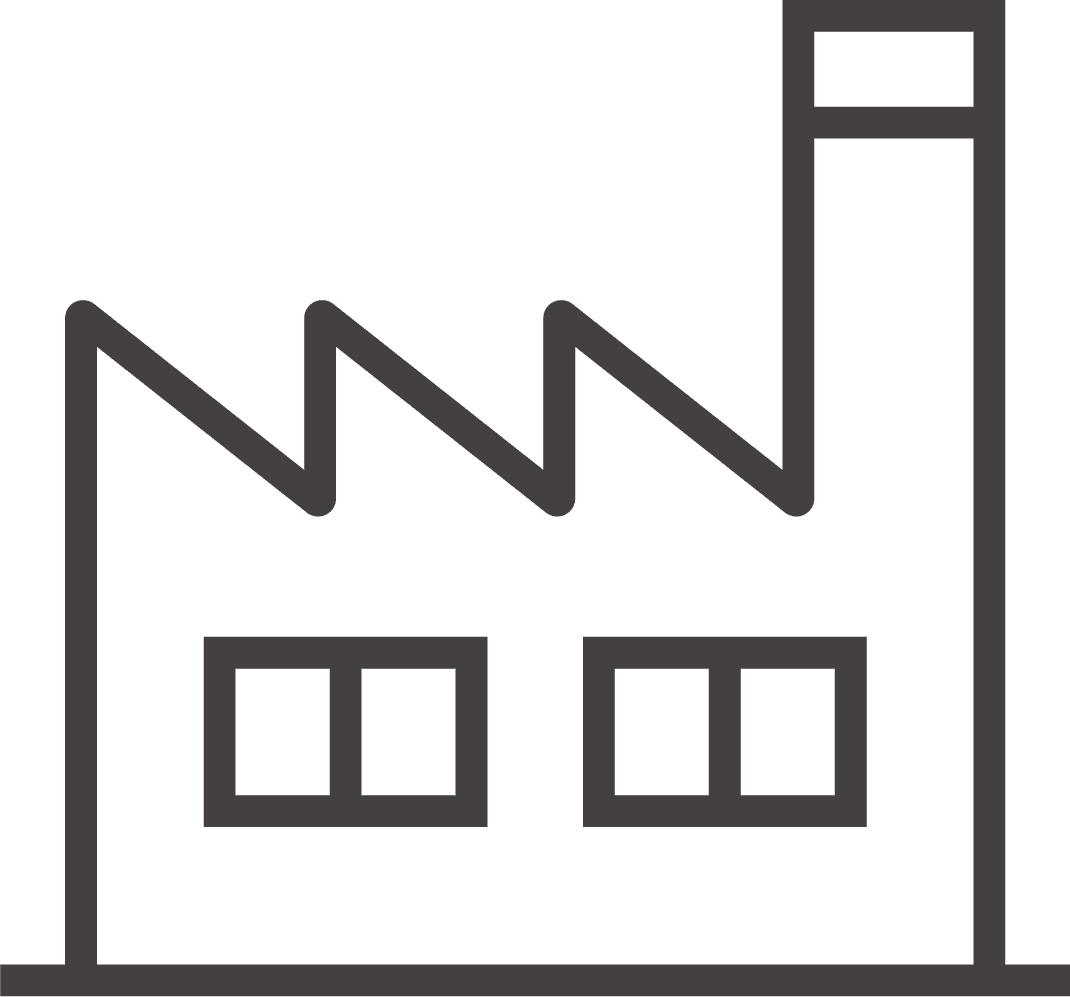 工場倉庫のイラスト